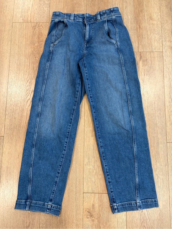 Madewell Denim - Madewell High Rise Seamed Straight Leg Jeans Trouser Style Medium Wash 27P